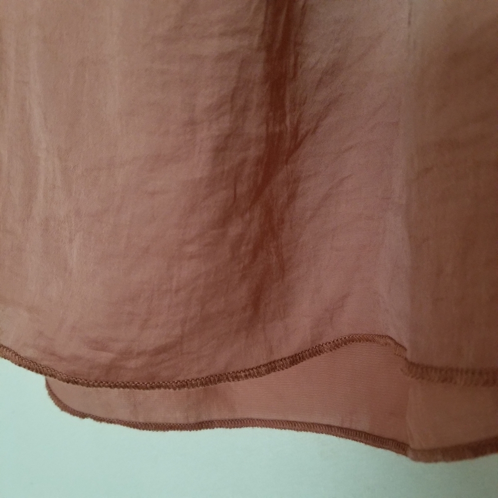 BOGO 🌿Forever 21 Off Shoulder Silky Pale Pink Top - Picture 4 of 6